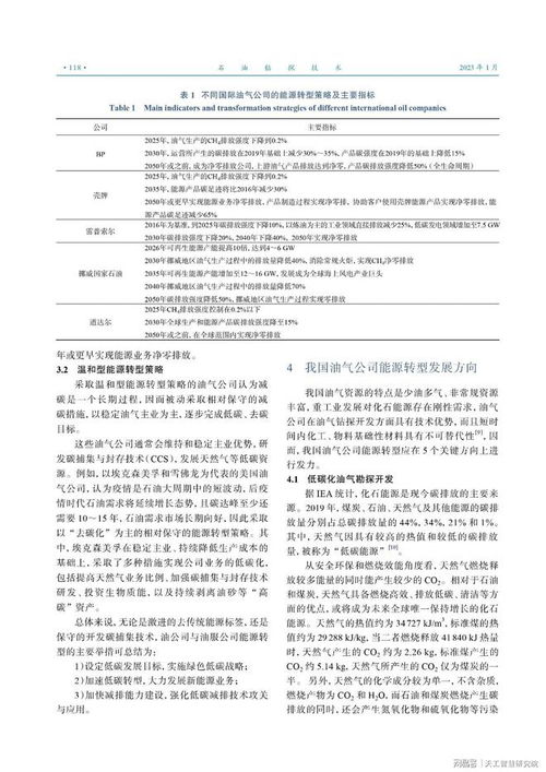 我国脱碳路径与油公司能源转型策略研究